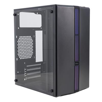 Gabinete Haxly M3 MicroATX USB ARGB Strip Black