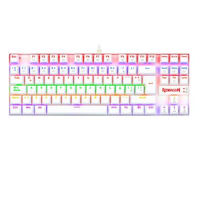 Teclado Gamer Redragon K552 Kumara 2 ES Blanco Rainbow SWITCHES RED