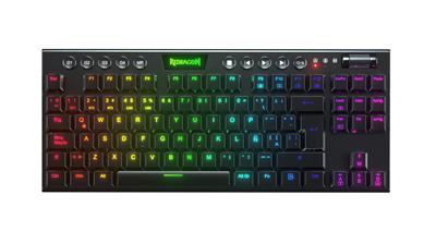 Teclado Redragon Horus TKL Black red switch spanish K622-RGB-SP CABLEADO