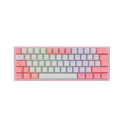 Teclado Gamer Redragon Fizz Pro White/Pink - red switch Wireless Spanish LA