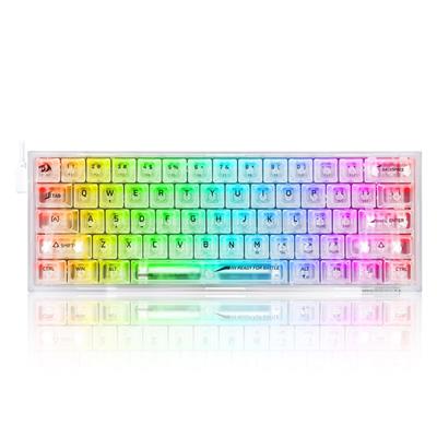Teclado Gamer Redragon Fizz Rgb K617 Transparente Inglés 60%